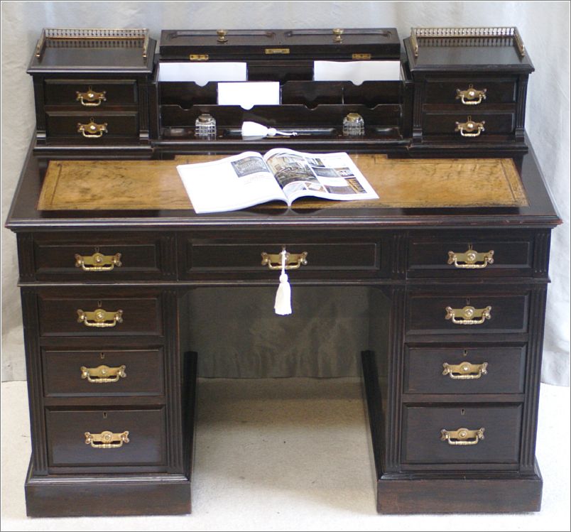 4030 Antique Mahogany Writing Desk by Maple & Co (1)